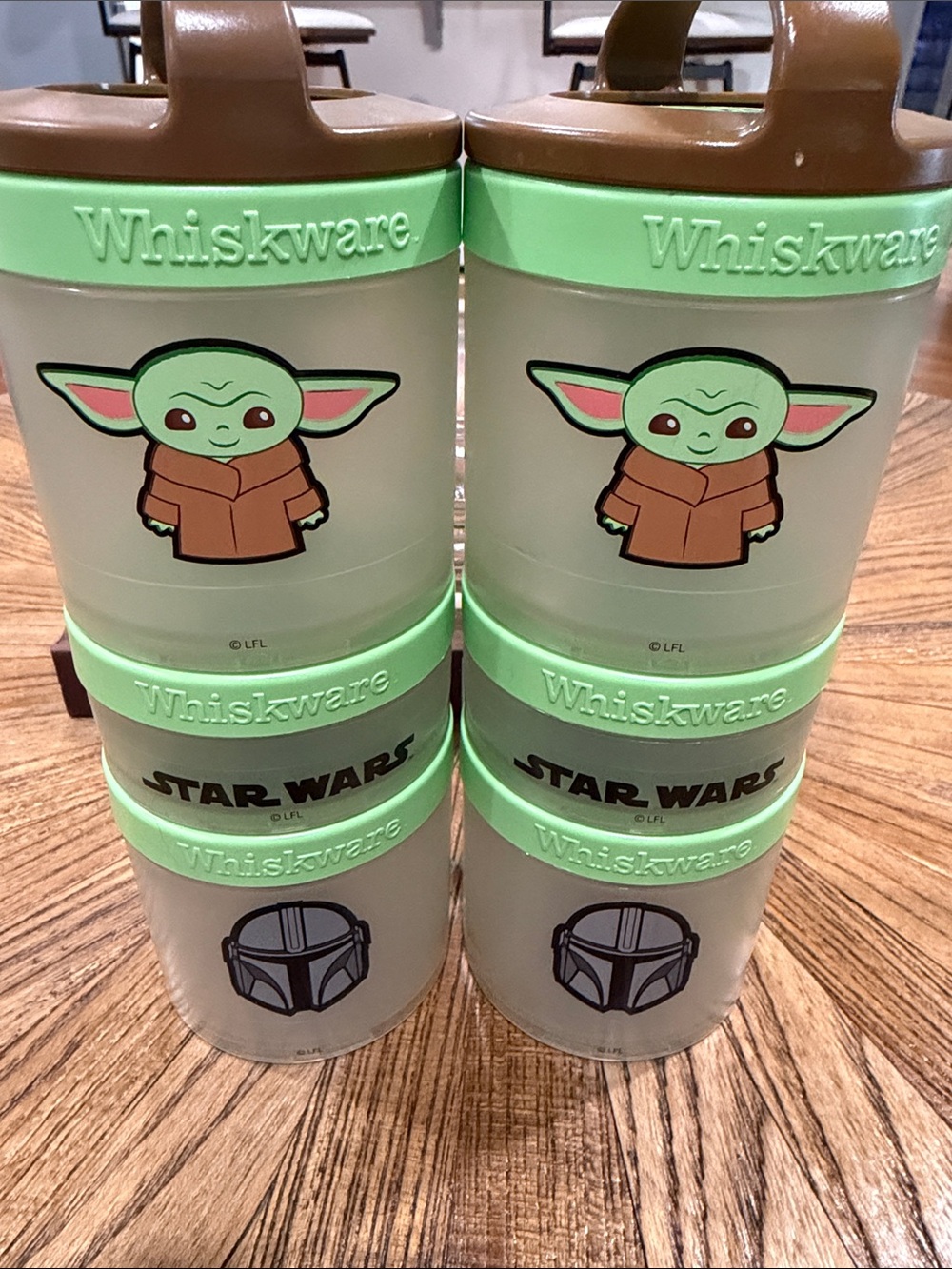 Star Wars Grogu Green Stackable Snack Containers